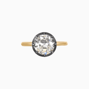 Georgian - Style Cushion Cut Ring with Bold Contrast - Shahin Jewelry
